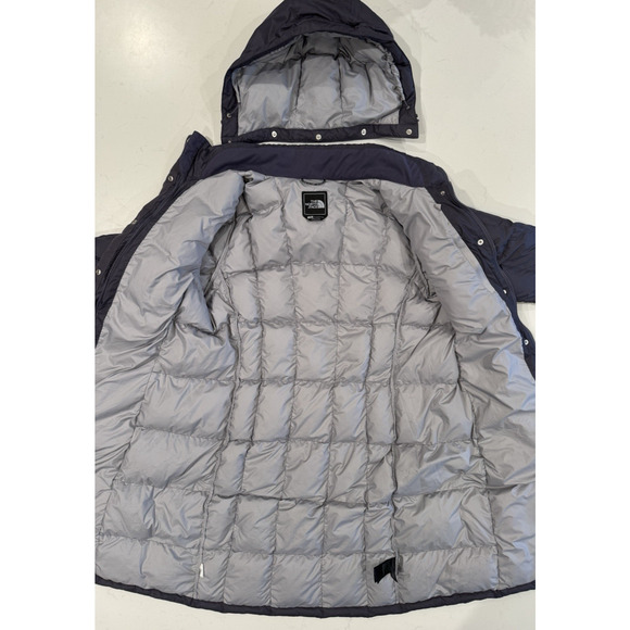 THE NORTH FACE Puffer 550 Fill Down Jacket Parka Coat Detach Hood Womens Large - Picture 10 of 16
